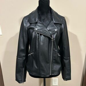 Tahari Black Moto Jacket